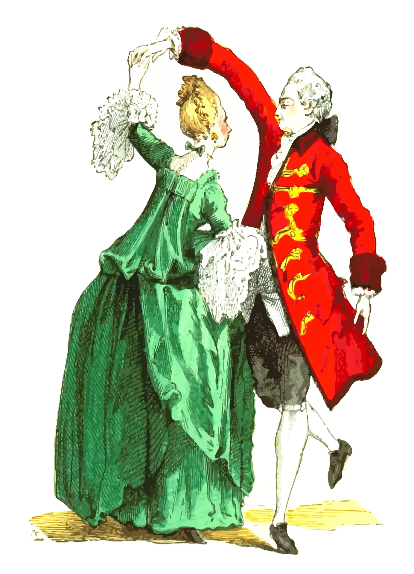 Ballroom Clothes Costume royalty-free vector graphic. Free for use & download